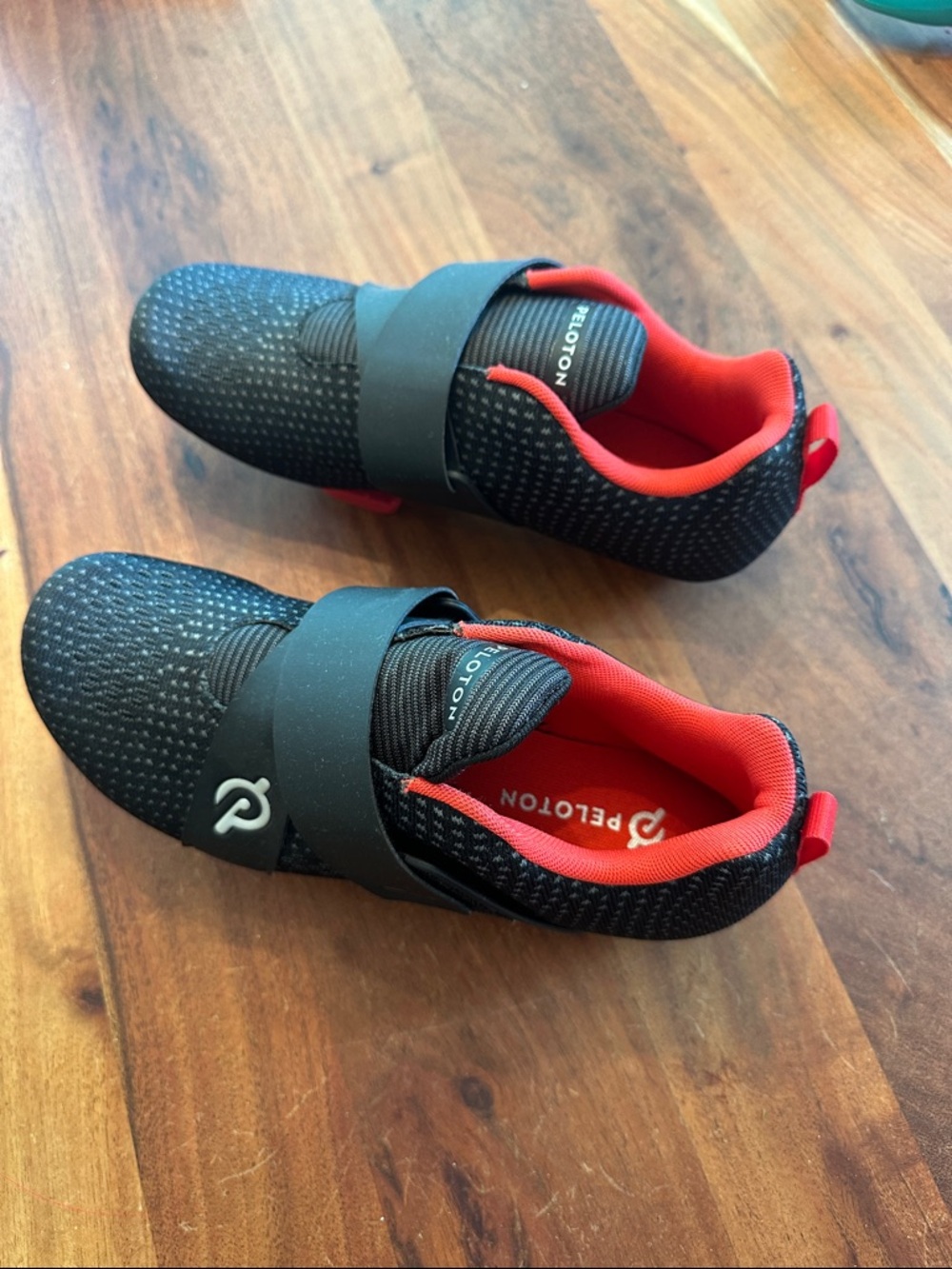 Peloton Cycling Sneakers with Red Lining